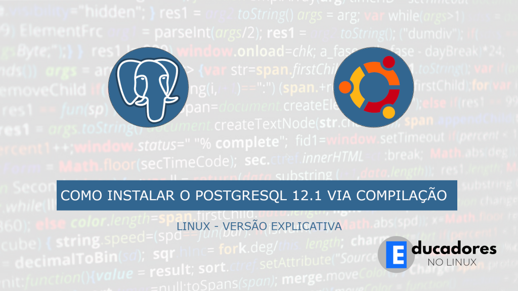 Banner - Instalação do postgrsql 12.1